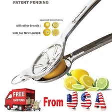 PATENT PENDING | Jumbo Size Food Grade Stainless Steel Lemon Juicer Squeezer, XL