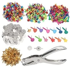 400 Pcs Mini Brad Paper Brads Fastener, Multicolor Metal Brad Split Pins 