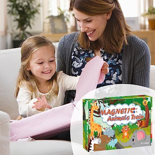 Toys for Toddlers, 11 Magnetic Woodens Train Set, Montessori Toys for Animal - Picture 8 of 8