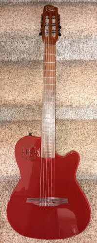 Godin Multiac Mundial Acoustic/Electric Classical Guitar - Aztek Red with Gigbag