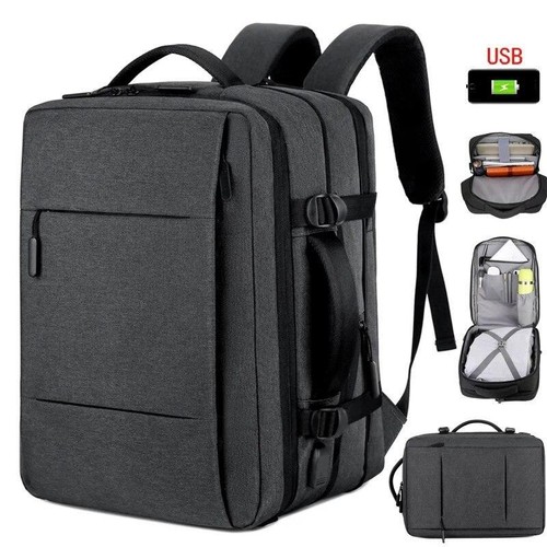 Mochila de viaje de negocios bolsa escuela gran capacidad USB portátil impermeable - Imagen 1 de 26