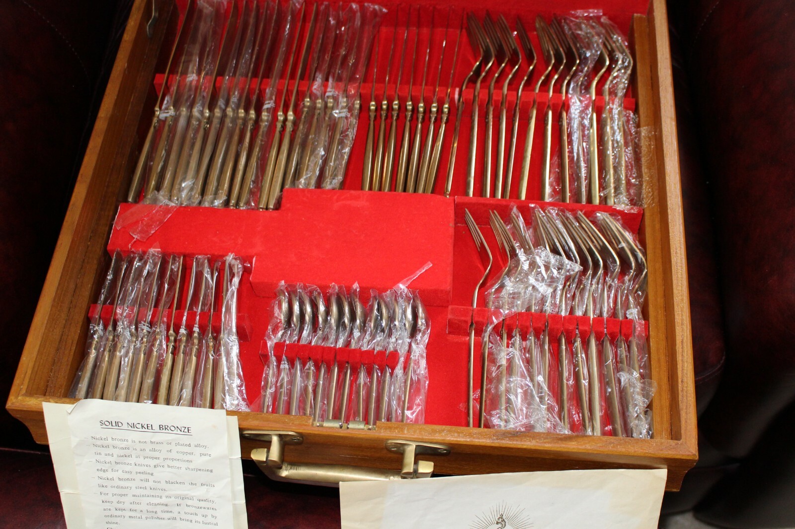 Solid Nickel Bronze Thailand (Non Plating) Dinner Set 144 Pieces for 12