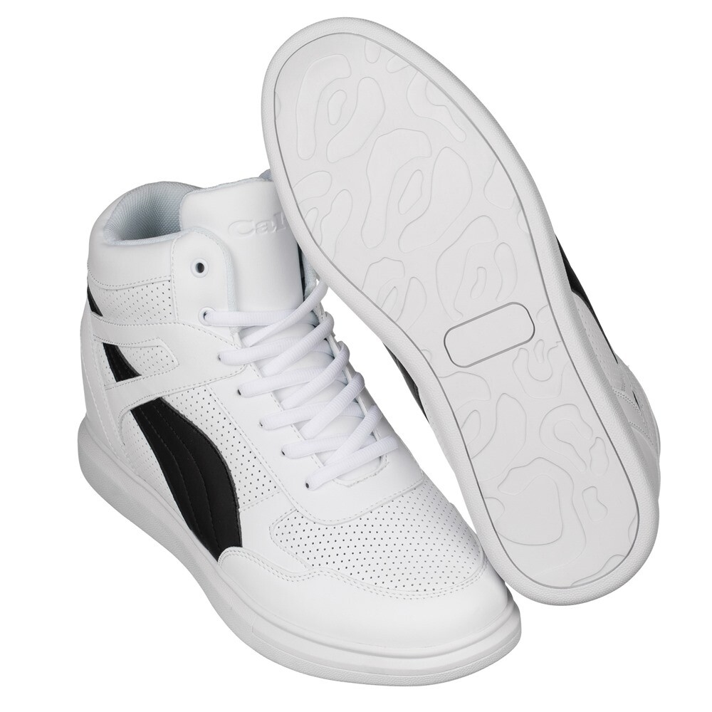 CALTO Men's Invisible 3.8" Height Increasing Elevator Sporty High Top Sneakers