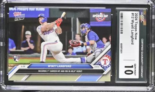 2024 Topps Now Wyatt Langford #12 CGC 10 Gem Mint Rookie RC