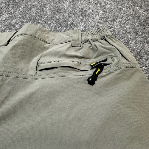 Outdoor Sport Pants Mens XXL Green Lightweight Zipper Pockets Cargo Hiking - Picture 12 of 14