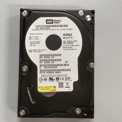 WD WD2000JS 200GB 3.5" SATA HDD 7200 RPM 3Gbps 8MB Cache Drive WD2000JS-60NCB1 - Picture 2 of 12