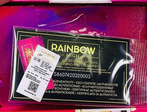 Rainbow High Mini Accesorios Studio Stella Monroe Satén Corbata Tacón Alto Zapatos NUEVO - Imagen 4 de 4