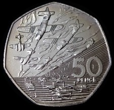 UK 50 Pence 1994 Elizabeth II D-Day Anniversary UNC Coin WCA MB1994