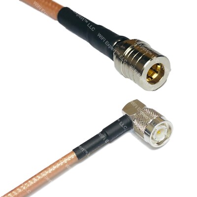 RG400 QMA MALE to TNC Male Angle RF Cable FAST-SHIP LOT