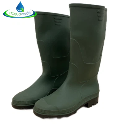 ACQUAVERDE STIVALI DA LAVORO UOMO IN GOMMA PVC IMPERMEABILI ANTISCIVOLO ANTIPIOGGIA VERDE