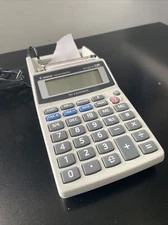 Canon P1-DH III Desktop Calculator Palm Printer Business + DC Adapter NEED INK