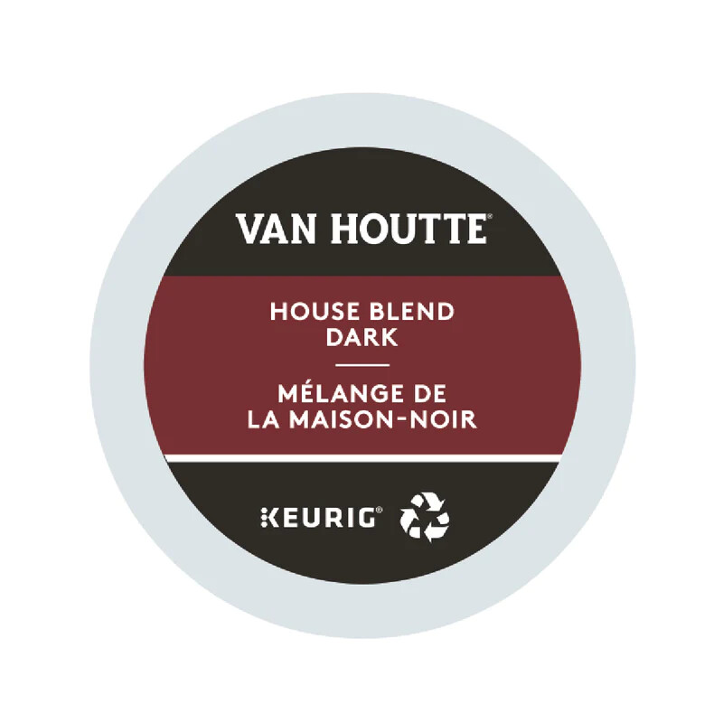 Van Houtte House Blend DARK Coffee 24 to 144 Keurig K cups Pick Size FREE SHIP