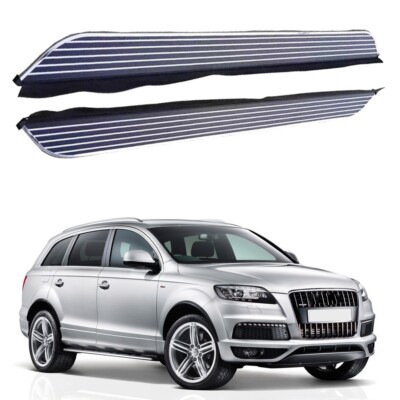 Fit Audi Q7 2006-2015 2PCS Running Boards + brackets Side Steps ALU Nerf Bars