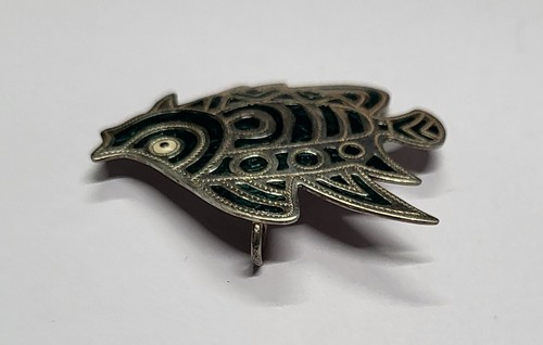 925 Sterling Silver Turquoise Color Mandarin Fish Enamel Pendant UNISEX Jewelry - 第 7/24 張圖片