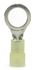 MVP 50 Yellow 10-12 AWG Nylon Insulated Ring Terminals 3/8" Stud - Made in USA