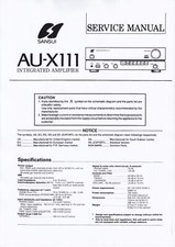 Service Manual-Anleitung für Sansui AU-X111 