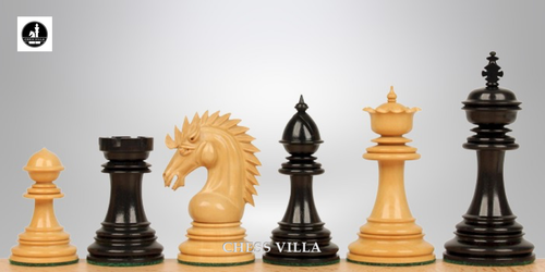 Solo piezas de ajedrez Cyrus de lujo Staunton - madera de ébano triple ponderada - 4,4" King - Imagen 2 de 8