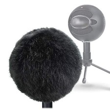 Furry Windscreen Muff - Customized Pop Filter for Microphone, Furry-Black