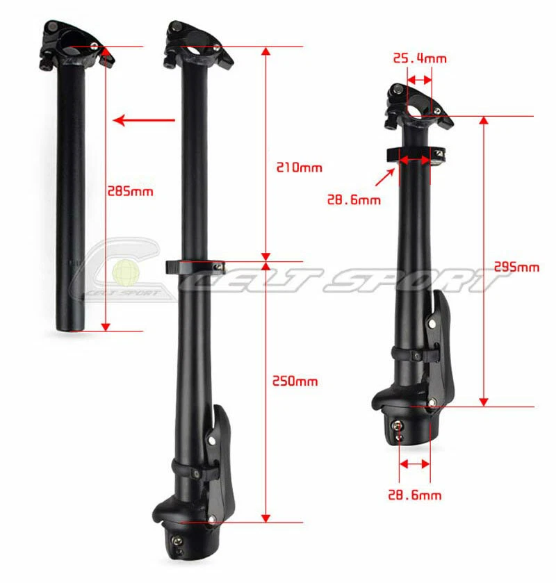 Folding Bike Adjustable Stem Quick-Release Fit 25.4mm Handlebar Without thread - Image 2 of 4
