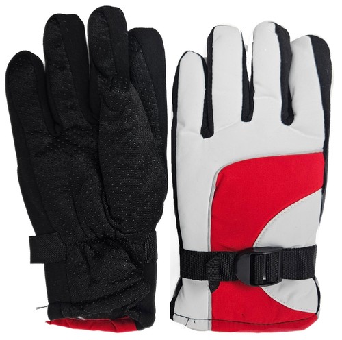 Kids Waterproof Winter Ski Gloves Boys Girls Snow Mittens Adjustable Strap Grip - Picture 9 of 19