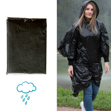 Regenschutz Regenponcho Regencape Festivalponcho Poncho Windschutz schwarz