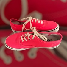Vans Girls Size 2.5 Canvas Hot Pink Kids Youth Skate Shoes
