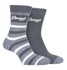Image of Jeep - Womens 2 Pack Breathable Striped Boot Socks | Thermal Socks for Hiking