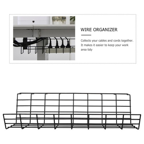 Table Offline Basket Storage Box Office Under Desk Cable Organizer - Afbeelding 6 van 12