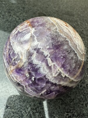 Großer Traum Chevron Amethyst Kugel Heilung natürlicher Edelstein Kristall Y1