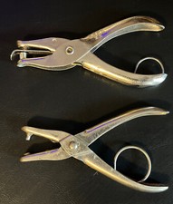 Vintage Pair Of Single Round Hole Paper Punch- McGill Co- Two Hole Sizes-USA