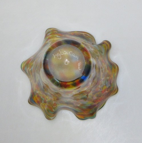 Healesville Glass Blowing Studio Large Multicoloured Handkercheif Vase - Picture 6 of 6