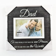 Dad... To Me You Are The World 4 x 6 Walnut D...