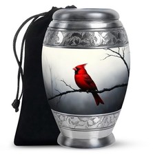Cardinal Urns 6Inch for Ashes Medium Size Decorative Cremation Urn for Adult