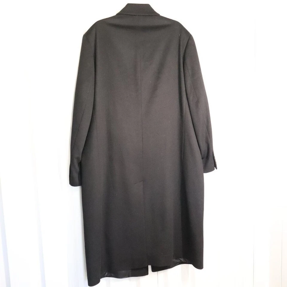 Abrigo John W Nordstrom Para Hombres Lana Cachemira Negro Largo Talla 44R Nuevo Sin Etiquetas Forrado Cálido Foto 2 de 4