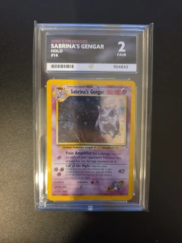 ACE 2 Sabrina's Gengar 14/132 Holo Gym Heroes Pokémon Card Very Low Pop