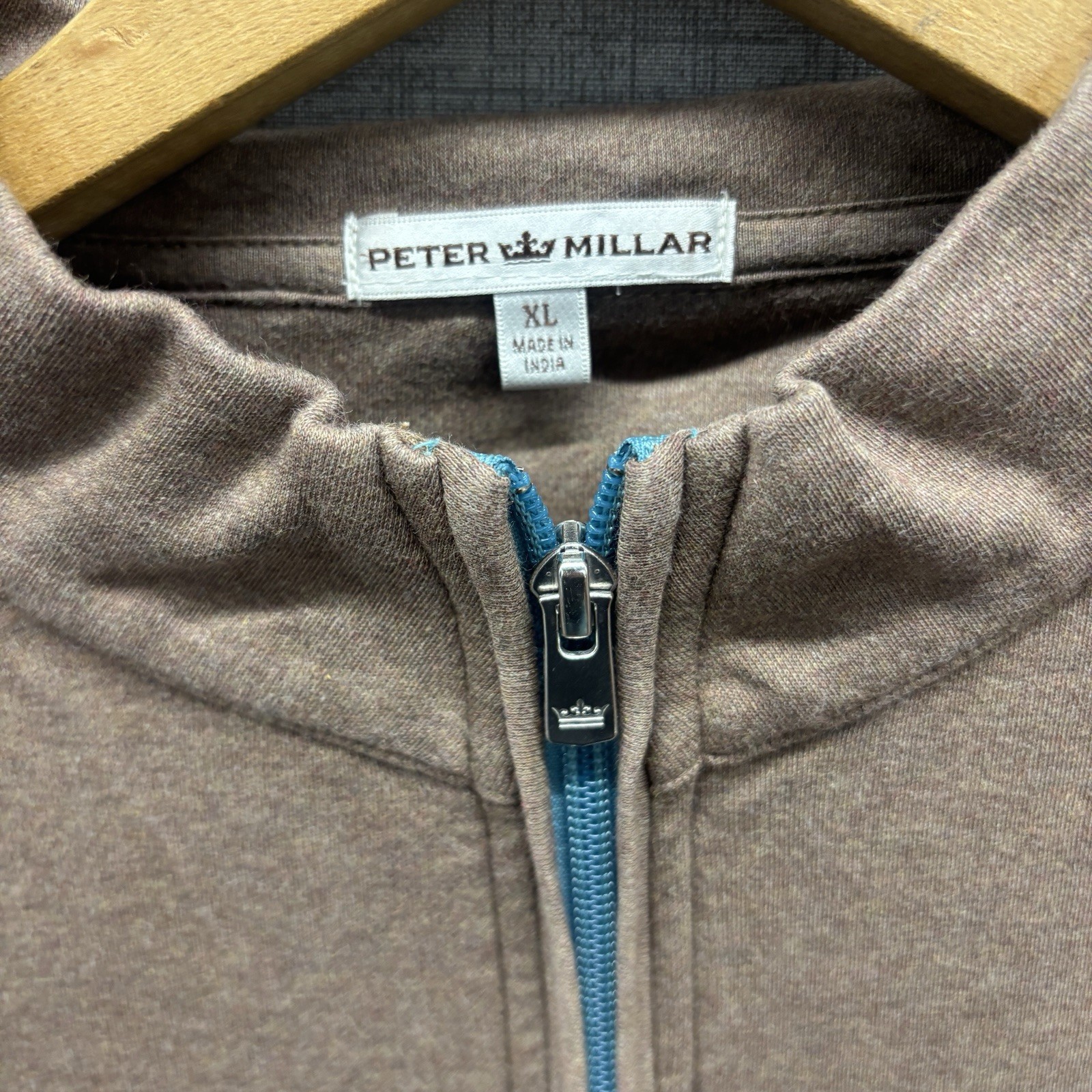 PETER MILLAR Heather Interlock with Contrast 1/4 … - image 2