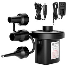 Electric Air Pump w/Car Charger, Inflate Deflate for Mattress Pool Float Seasons