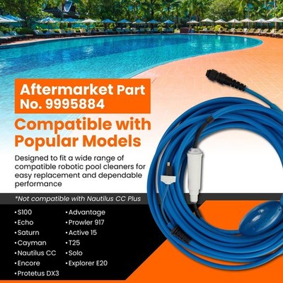Gearwiz 9995884 60ft Blue Swivel Cable Floats for Dolphin S100 Nautilus