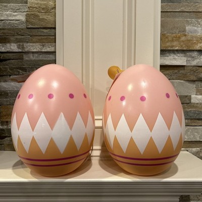Target Spritz Easter Egg Blow Mold Pink Orange 10''