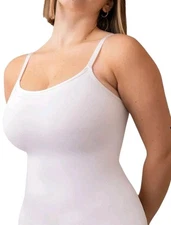shapermint essentials scoop neck cami white