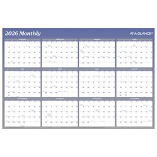 AT-A-GLANCE 2026 Erasable Calendar, Dry Erase Wall Planner, 36" x 24", Large,...