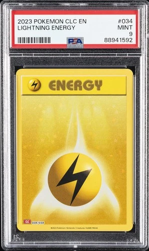 2023 POKEMON CLC-CLASSIC CHARIZARD & HO-OH EX DECK #034 LIGHTNING ENERGY PSA 9