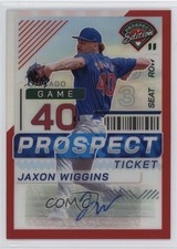 2024 Panini Prospect Edition Red Prizm Signatures 99/199 Jaxon Wiggins Auto 4z8