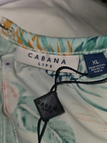 NEW Cabana Life Cayman Ruffle Sleeve Romper Green Size XL UV Protection NEW - Picture 9 of 10