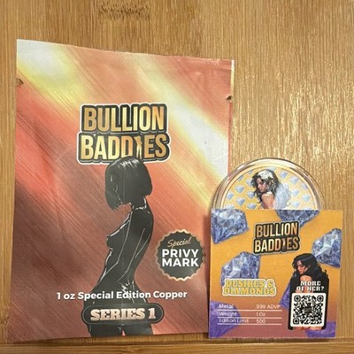 Bullion Baddies 1 oz .999 Copper Round Series 1 Special Privy Mark Peachy Paula