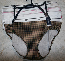 GAP BODY 5 pack Hipster panties Large Cotton Pink White Brown Black Black /brown