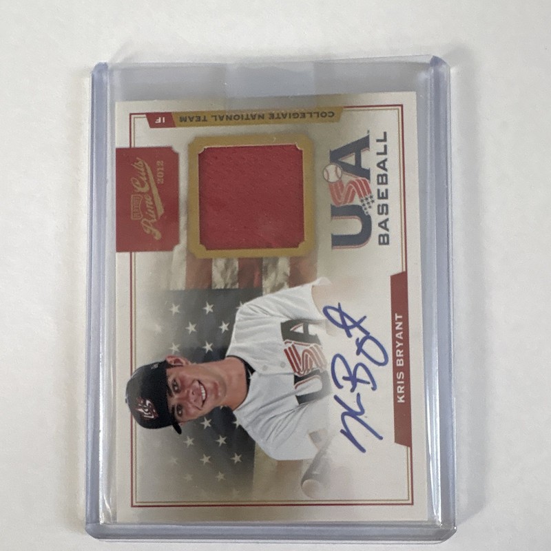 Panini 2012 National Treasures USA Baseball Kris Bryant #1 Auto Jersey Patch
