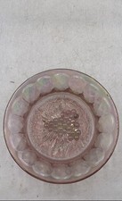 Vintage Pink Grapes Design Glass Iridescent D...