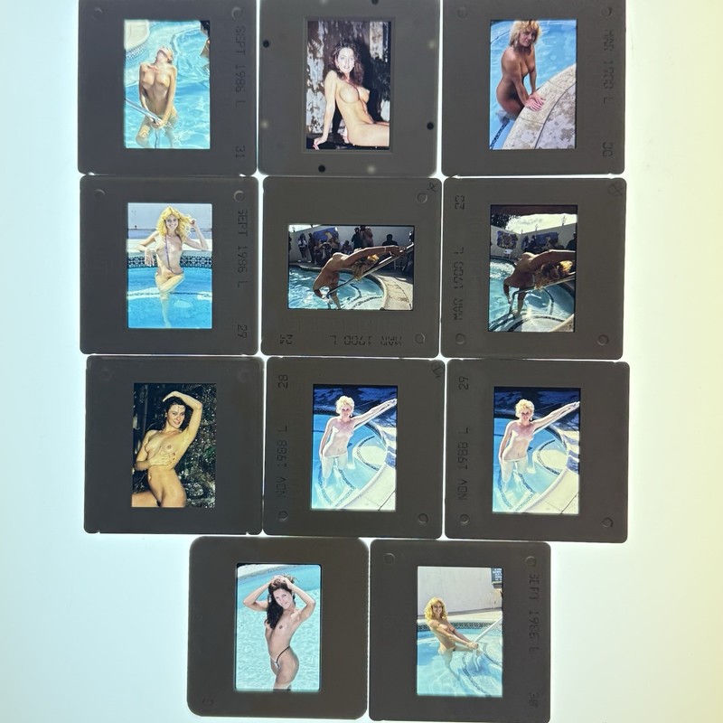 11 Amateur Nude Model Slides At House Pool 1985 Gorgeous 