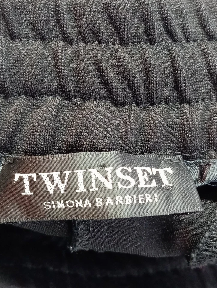 TWIN-SET SIMONA BARBIERI Pantaloni di carta Donna Pantalone Taglia IT 40 nero - Immagine 4 di 4